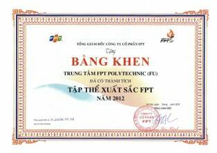 FPT Polytechnic đạt danh hiệu "Đơn vị khởi nghiệp" năm 2011 & 2012 của Trường Đại học FPT trao tặng