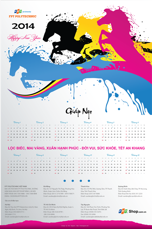 Cao đẳng thực hành FPT Polytechnic tổ chức cuộc thi thiết kế lịch "Poly chào năm mới 2014"