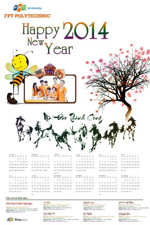 Cao đẳng thực hành FPT Polytechnic tổ chức cuộc thi thiết kế lịch Poly chào năm mới 2014