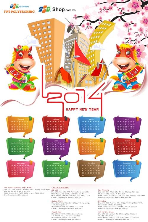 Cao đẳng thực hành FPT Polytechnic tổ chức cuộc thi thiết kế lịch Poly chào năm mới 2014