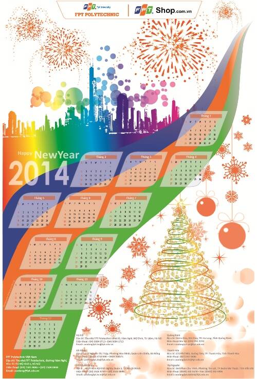 Cao đẳng thực hành FPT Polytechnic tổ chức cuộc thi thiết kế lịch Poly chào năm mới 2014