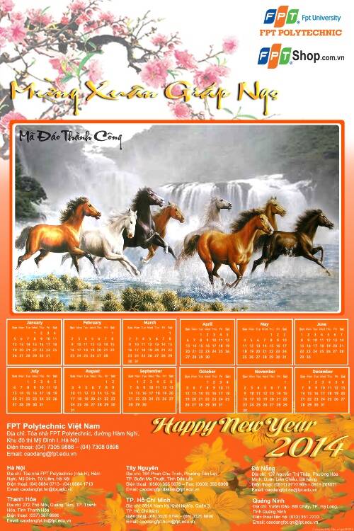 Cao đẳng thực hành FPT Polytechnic tổ chức cuộc thi thiết kế lịch "Poly chào năm mới 2014"