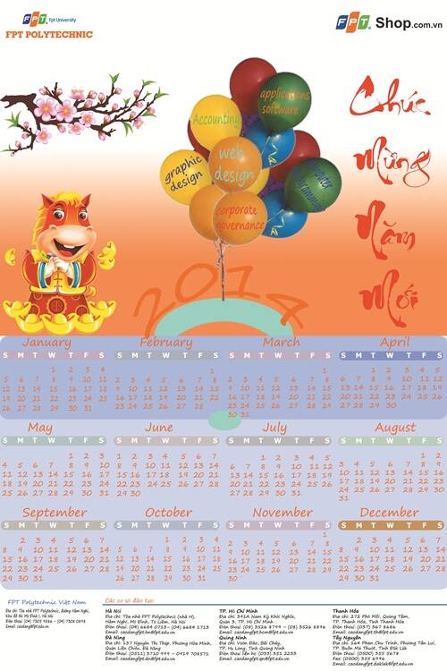 Cao đẳng thực hành FPT Polytechnic tổ chức cuộc thi thiết kế lịch "Poly chào năm mới 2014"