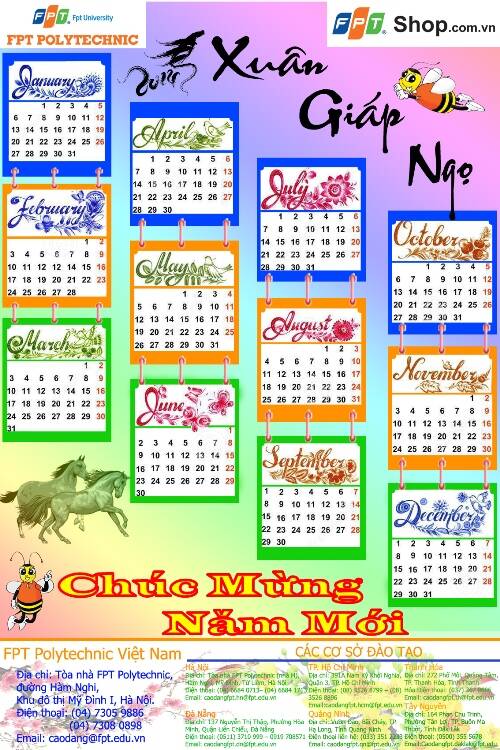 Cao đẳng thực hành FPT Polytechnic tổ chức cuộc thi thiết kế lịch Poly chào năm mới 2014