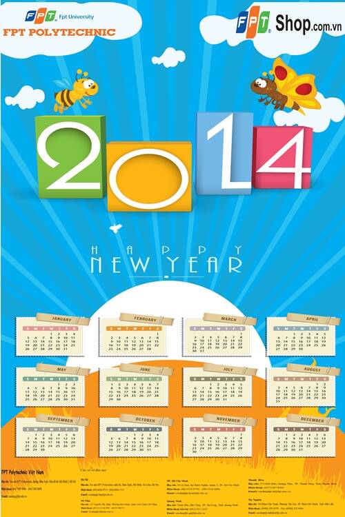 Cao đẳng thực hành FPT Polytechnic tổ chức cuộc thi thiết kế lịch "Poly chào năm mới 2014"