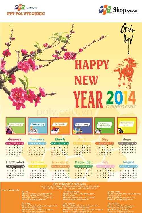 Cao đẳng thực hành FPT Polytechnic tổ chức cuộc thi thiết kế lịch "Poly chào năm mới 2014"