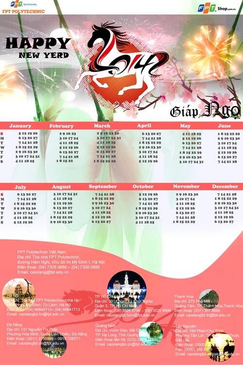 Cao đẳng thực hành FPT Polytechnic tổ chức cuộc thi thiết kế lịch Poly chào năm mới 2014