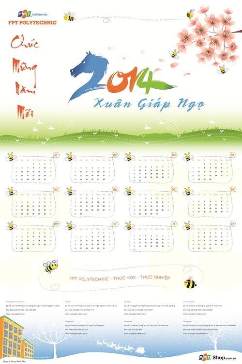 Cao đẳng thực hành FPT Polytechnic tổ chức cuộc thi thiết kế lịch "Poly chào năm mới 2014"
