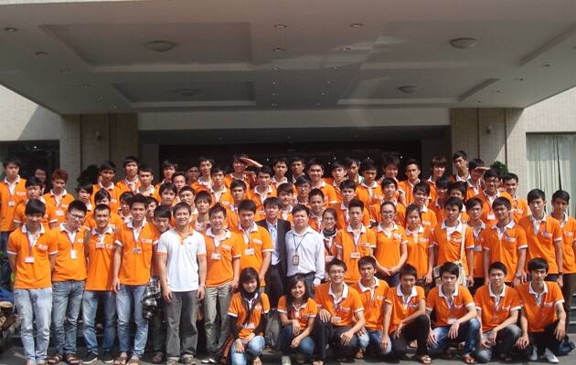 Sinh viên Cao đẳng thực hành FPT Polytechnic Đà Nẵng trong lần tham quan thực tế tại Công ty TNHH Phần mềm FPT, chi nhánh Đà Nẵng.