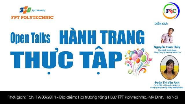 Sinh viên Cao đẳng thực hành FPT Polytechnic Hà Nội sẽ có cơ hội tích lũy nhiều kiến thức bổ ích tại Open Talks "Hành trang thực tập".