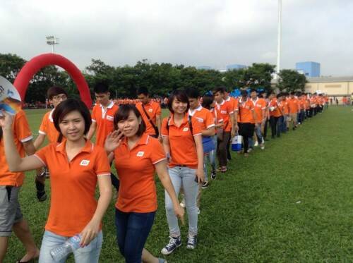 Gần 450 tân sinh viên Cao đẳng thực hành đã tham dự Hội thao.
