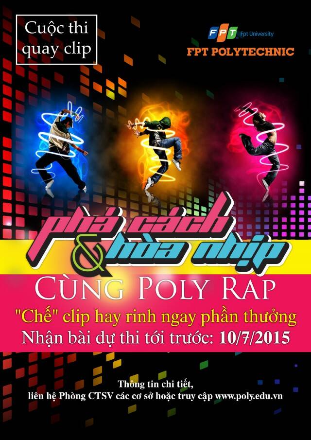 Hãy gửi clip dự thi để rinh ngay những giải thưởng hấp dẫn từ Cao đẳng thực hành FPT Polytechnic. 