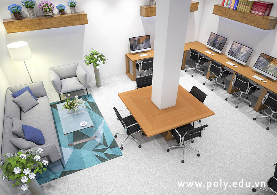 Cao đẳng thực hành FPT Polytechnic Hồ Chí Minh được trang bị máy tính hiện đại phục vụ nhu cầu tra cứu, học tập của sinh viên. 