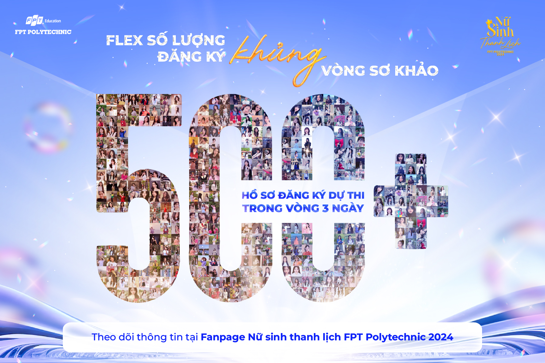 Ấn tượng với 500+ hồ sơ dự thi Nữ sinh thanh lịch tại Trường Cao Đẳng FPT Polytechnic 2024