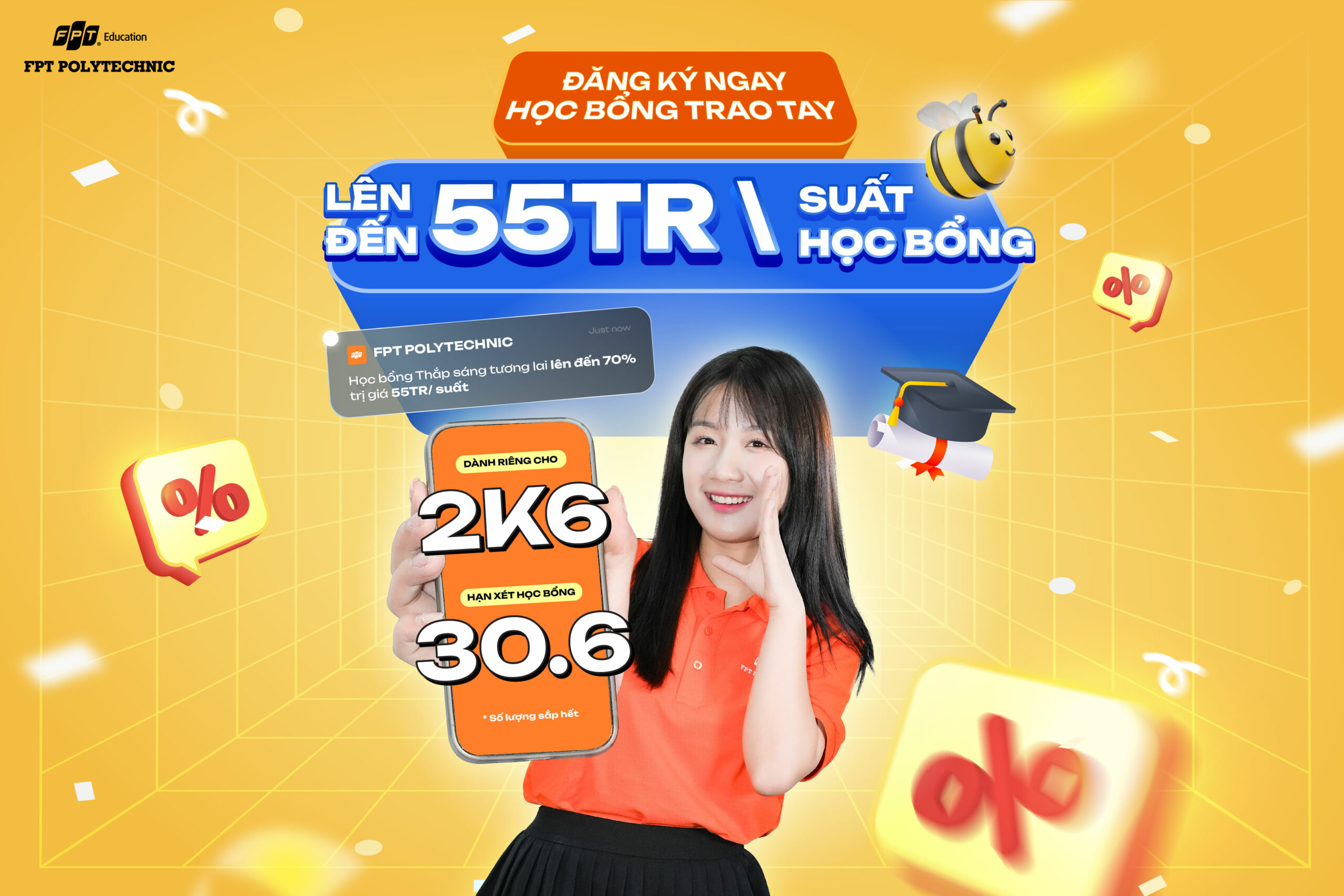 Xét học bạ 11, 12 nhận ngay học bổng tại Trường Cao đẳng FPT Polytechnic
