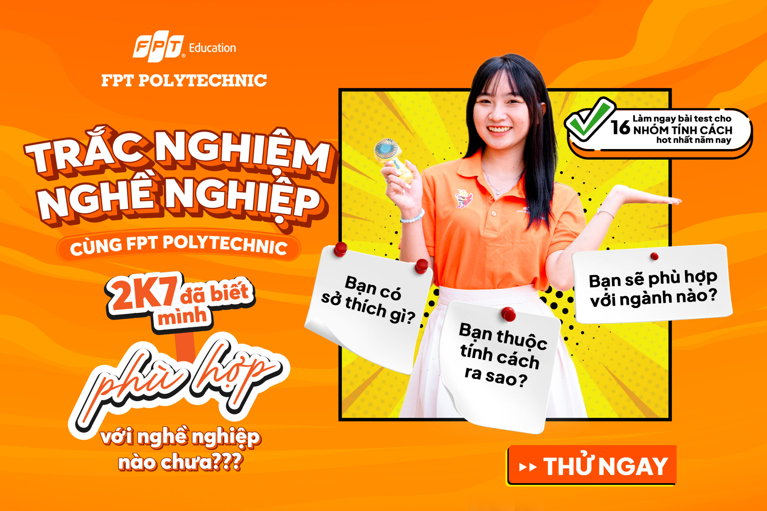 Trắc nghiệm nghề nghiệp online 2025 - Trường Cao Đẳng FPT Polytechnic