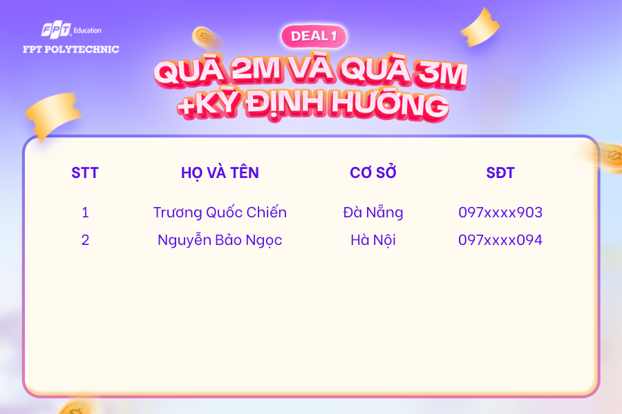Quà 2M và quà 3M + Kỳ định hướng