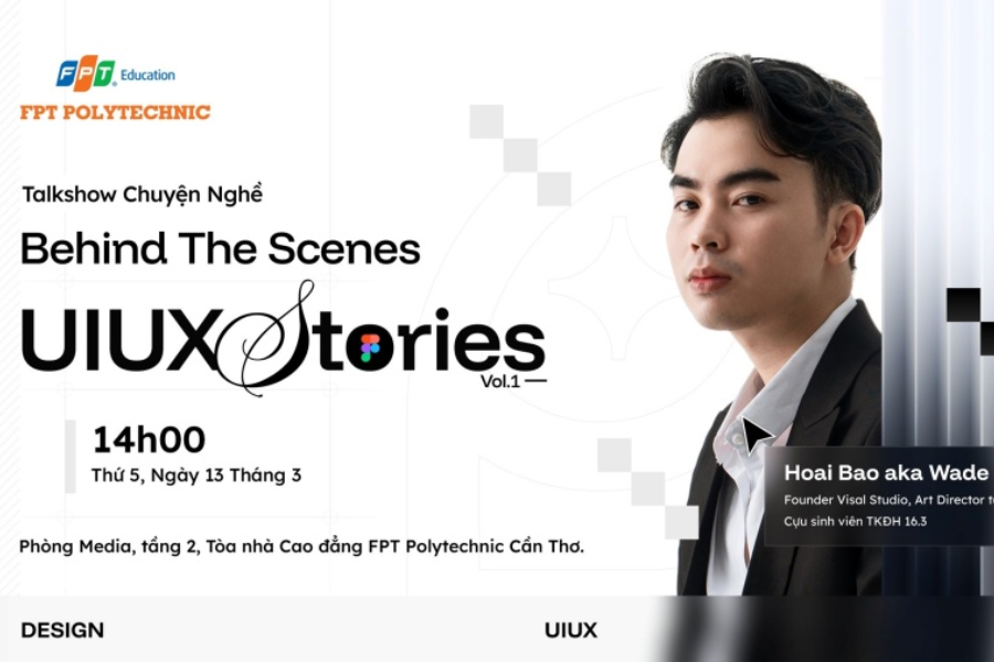 Hoài Bảo, cựu sinh viên FPT Polytechnic Cần Thơ, đã chia sẻ hành trình sự nghiệp của mình trong talkshow "Chuyện Nghề Behind The Scenes".