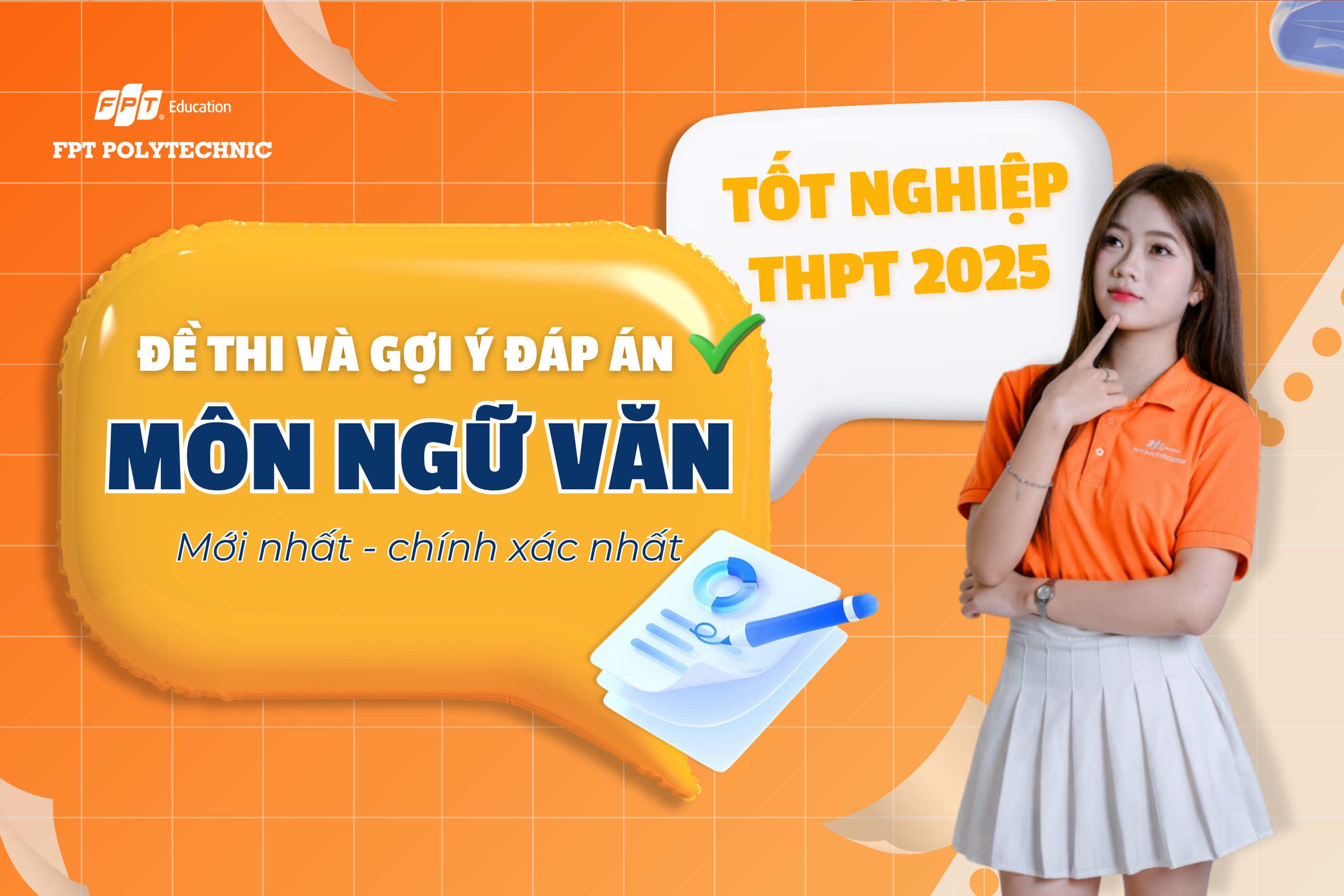 Đề thi/ Đáp án chính thức môn Văn kỳ thi tốt nghiệp THPT 2025 chính xác nhất