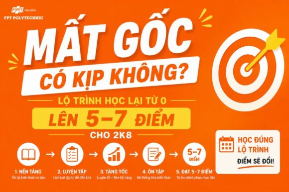 Mất gốc có kịp không? Lộ trình học lại từ 0 lên 5–7 điểm cho 2K8