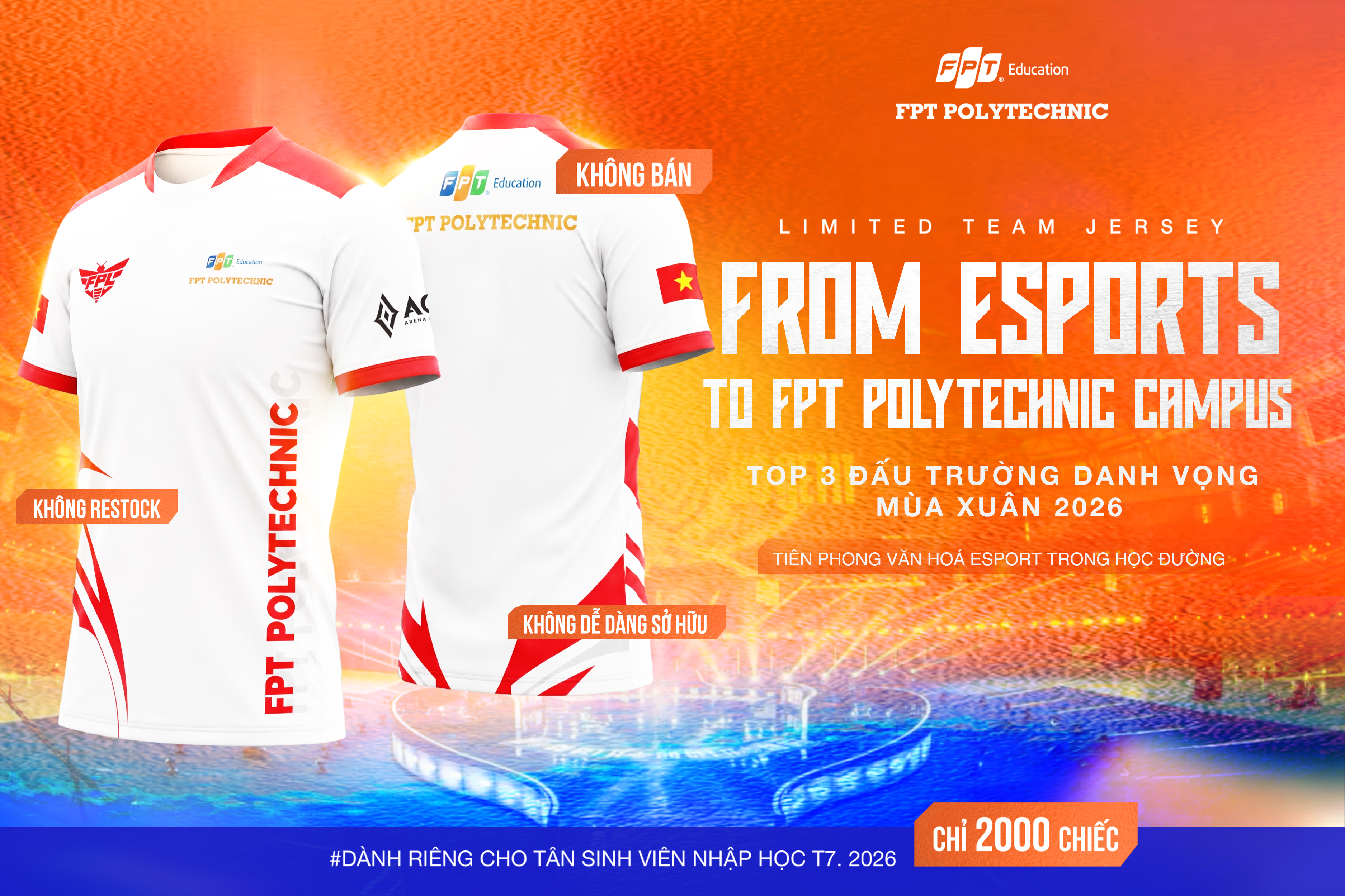 Siêu phẩm chiếc áo phiên bản giới hạn của đội tuyển TOP 3 ĐTDV mùa xuân 2026 tại FPT Polytechnic