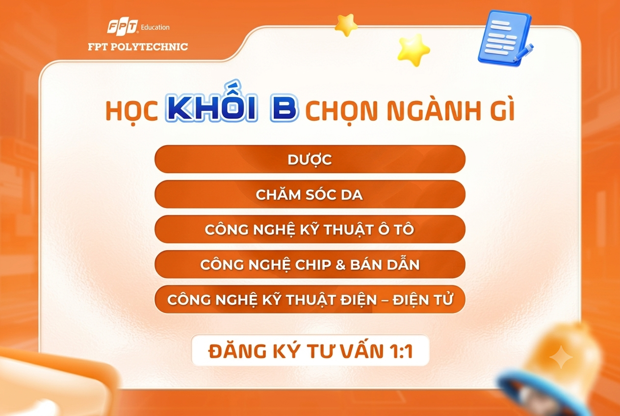 Khối B không chỉ gắn liền với Y – Dược mà còn mở ra nhiều cơ hội nghề nghiệp trong các lĩnh vực công nghệ, kỹ thuật và dịch vụ hiện đại.