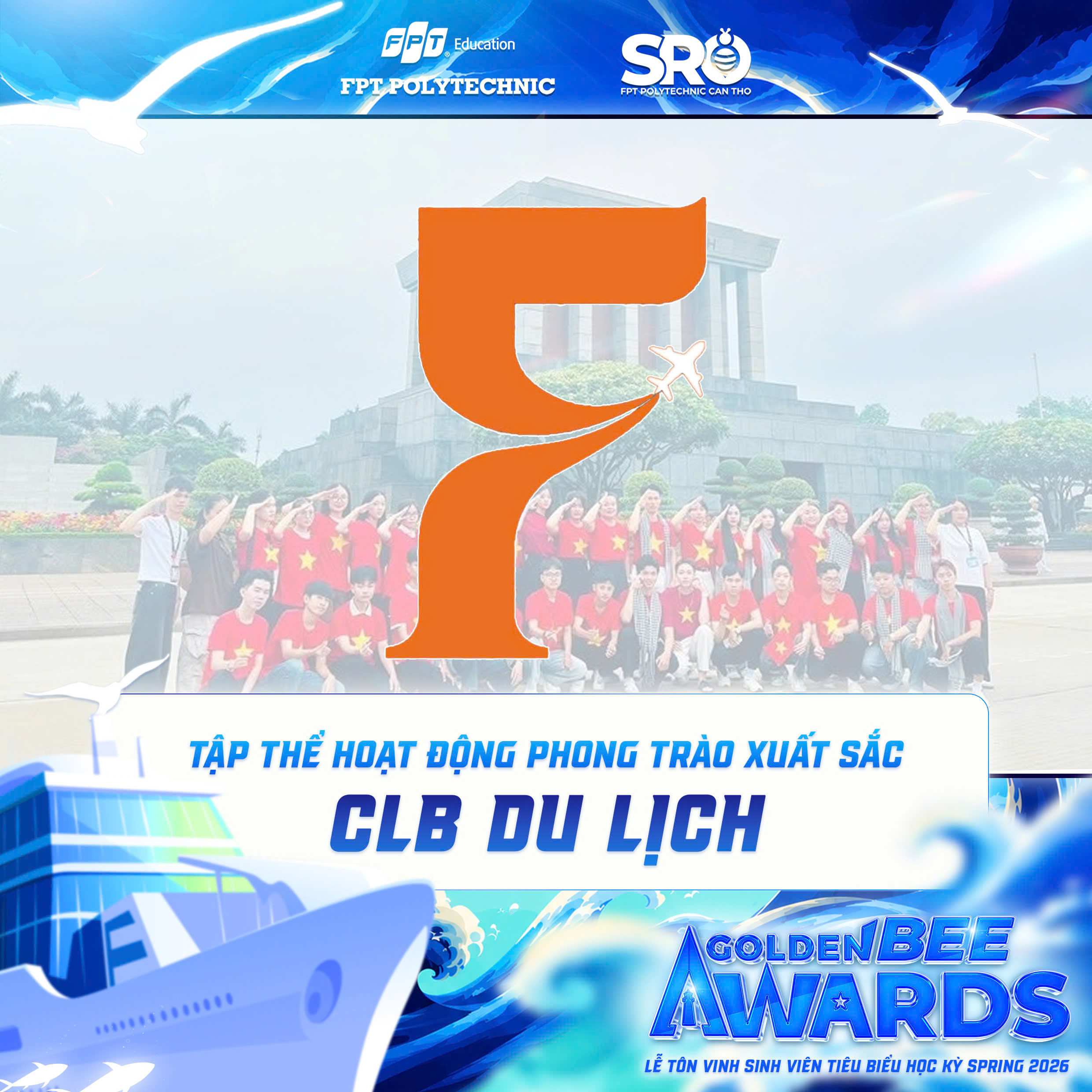 Vinh danh CLB Du Lịch - Tập thể hoạt động phong trào xuất sắc học kỳ Spring 2026