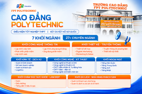 FPT Polytechnic có những ngành nào? 27+ chuyên ngành đào tạo mới nhất 2026