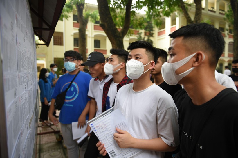 Thí sinh tham dự Kỳ thi đánh giá tư duy năm 2022 tại Hà Nội. Ảnh: Thế Đại